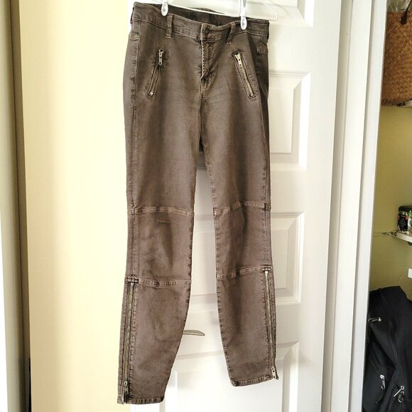 J BRAND Brown Skinny Jeans Wash Zip Detail / Size 27 - Picture 7 of 10